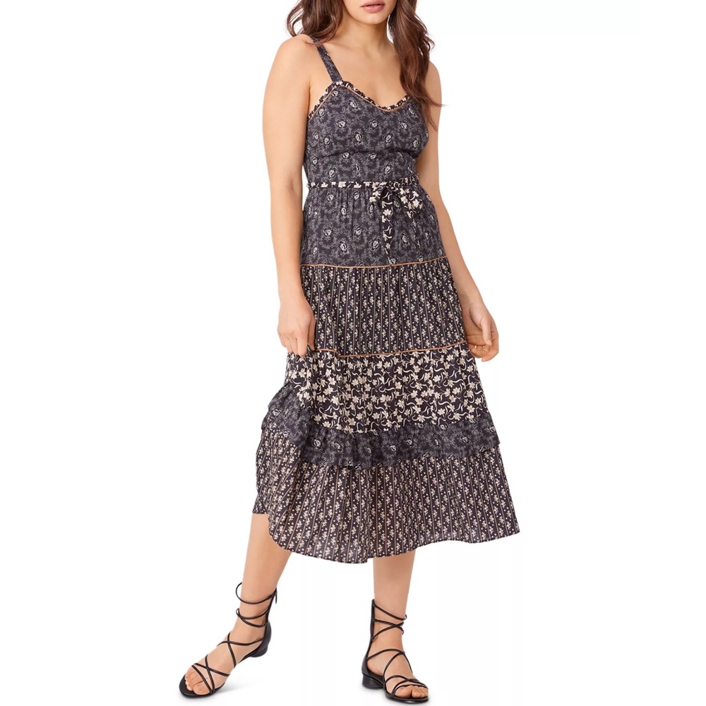 Paige Masala Block Print Midi Dress, S